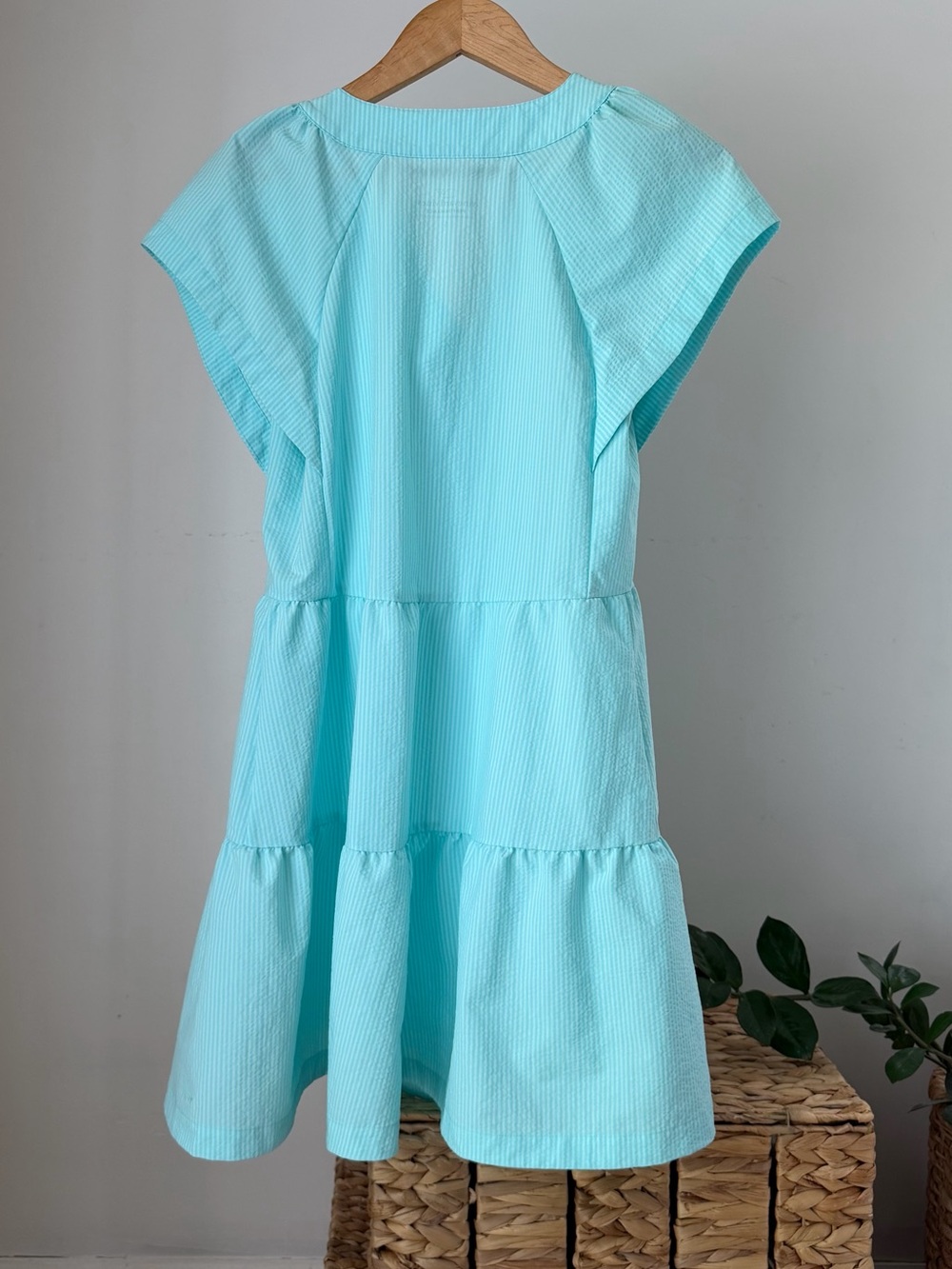 Womens VINEYARD VINES Performance Harbor Tiered Dress Island Paradise Blue Small - Picture 4 of 5